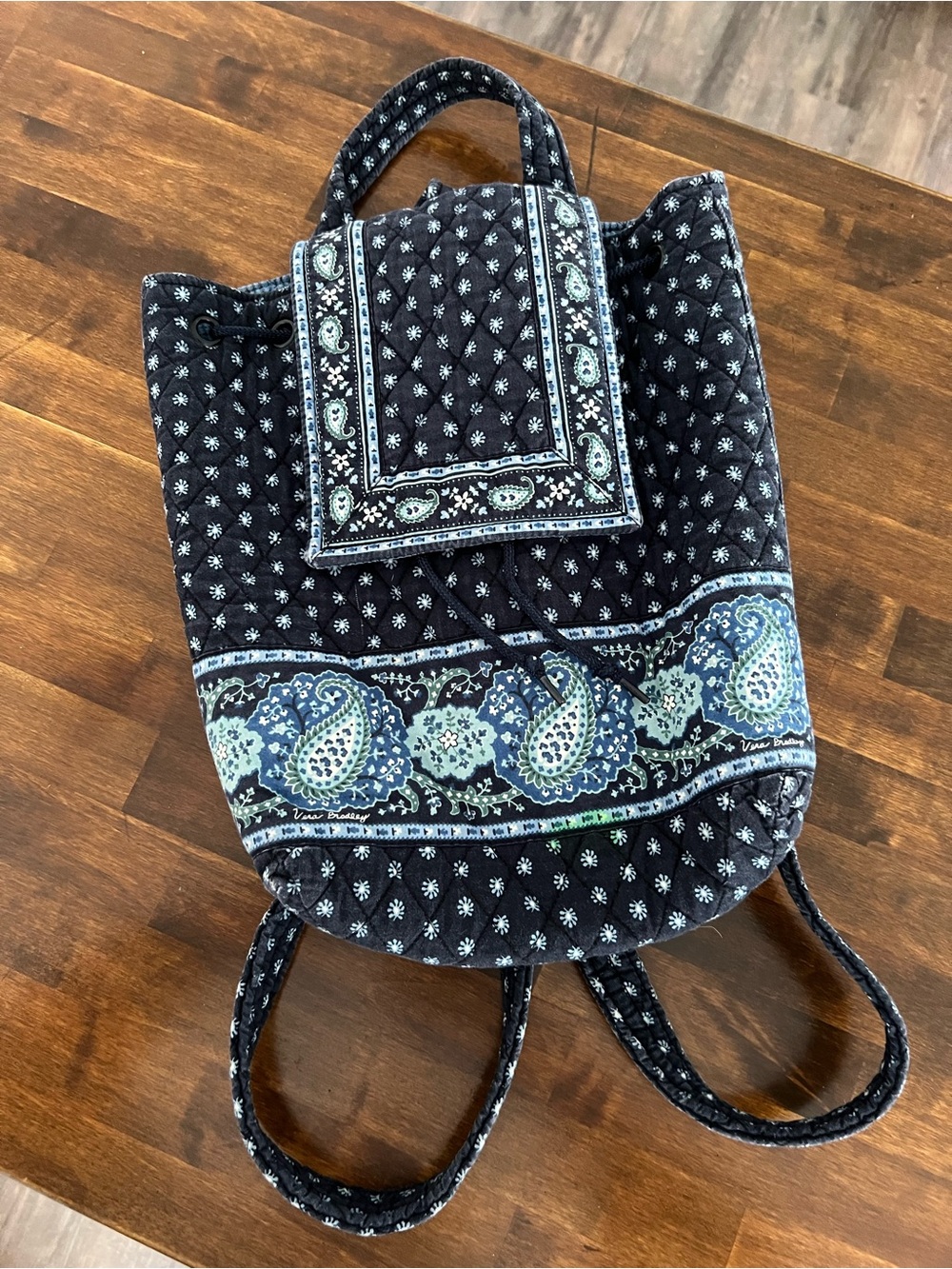 Vera Bradley Vintage Seaport Navy Crossbody Wallet Handbag & Backpack - Picture 8 of 15